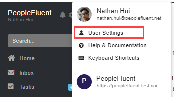 Managing your User Settings